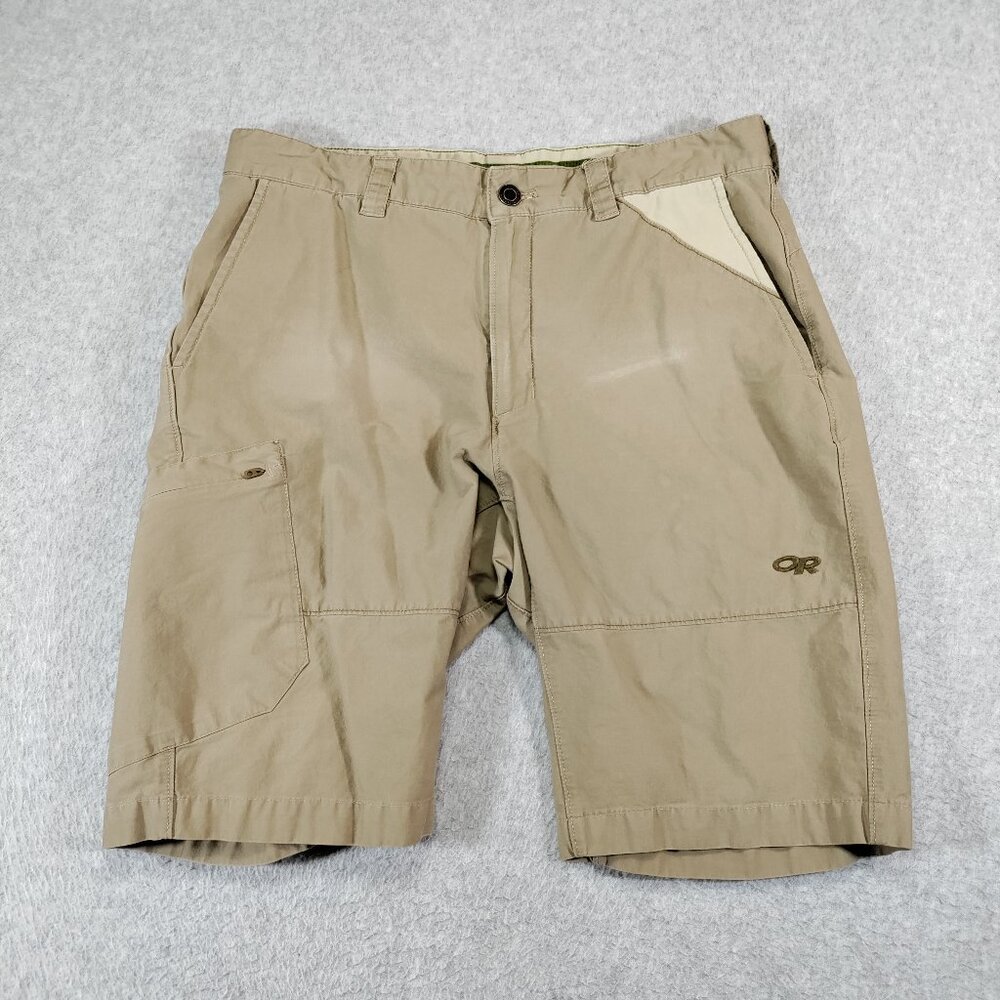 Outdoor Research Shorts Mens 32 Beige M's Quarry Cargo Stretch Cotton Hiking